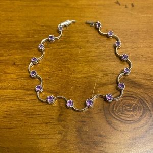 Amethyst and silver tennis bracelet from Jared